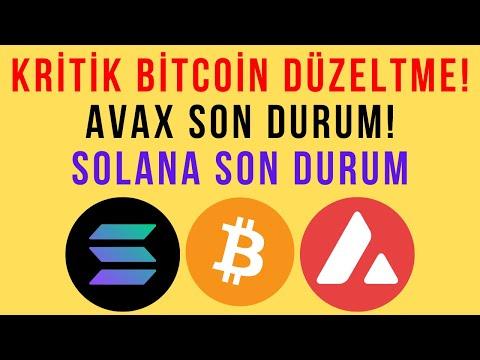 KRİTİK BİTCOİN DÜZELTME GELEBİLİR! AVAX SON DURUM – SOLANA SON DURUM KRİPTO PARA ALTCOİN ANALİZ 2021