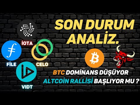 İOTA, FİLE, CELO, VIDT Teknik Analiz II BTC Dominans Düşüyor, Mega Boğa Yolda.🔥