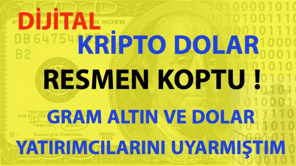 DİJİTAL KRİPTO DOLAR RESMEN KOPTU!  ALTIN VE DOLAR ALANLARI DÜŞÜŞ ÖNCESİ UYARMIŞTIM